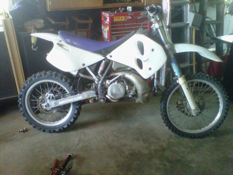 My Cali Plated 93 KTM 300 EXC upgraded to 05 body/plastics supermoto